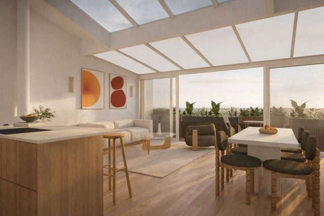 Dernier étage – 92m2 – 2 chambres – 75018